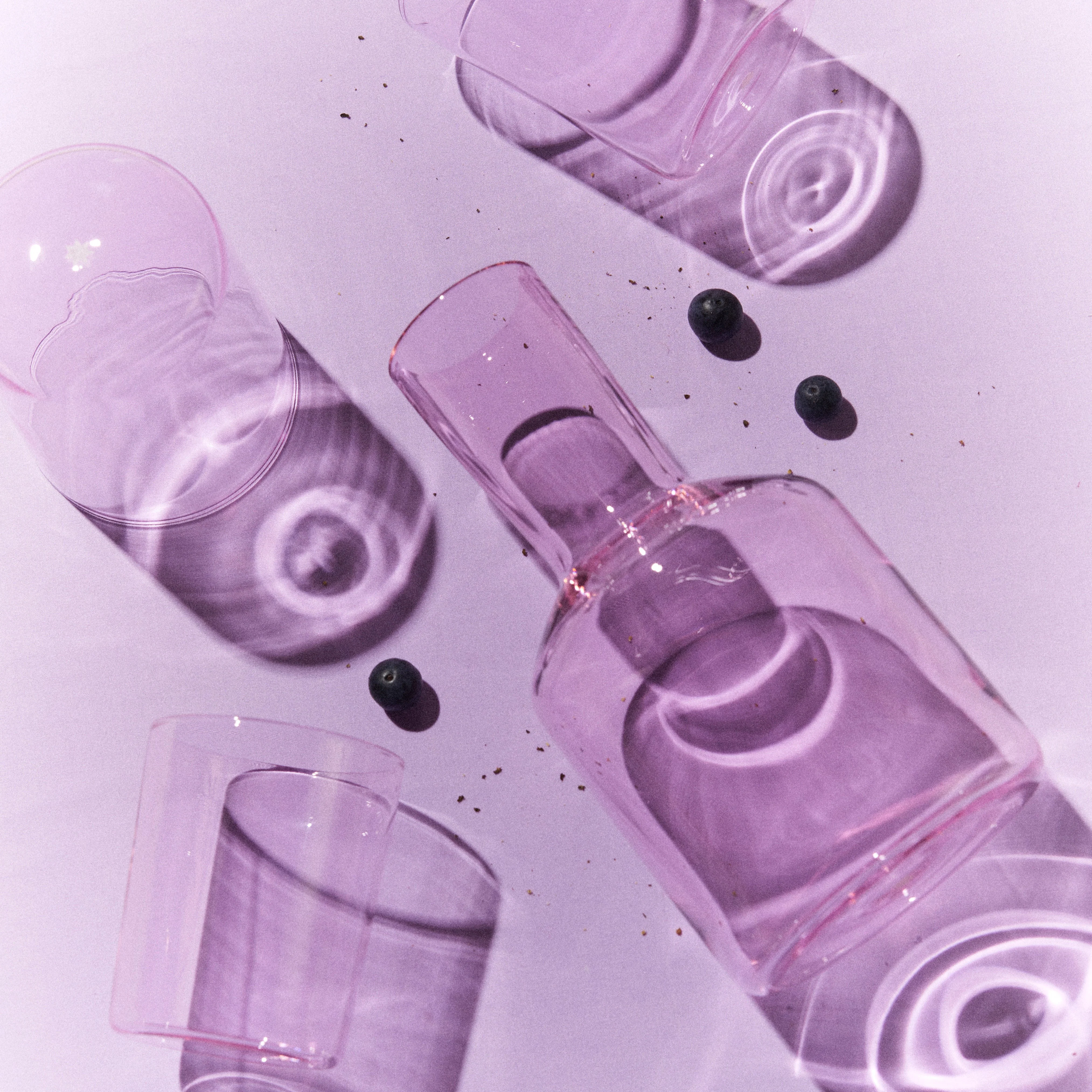 Bedside Carafe & Glass - Pink - Image 4